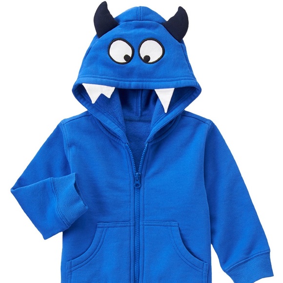 Gymboree Other - Gymboree blue monster hoodie size 5T